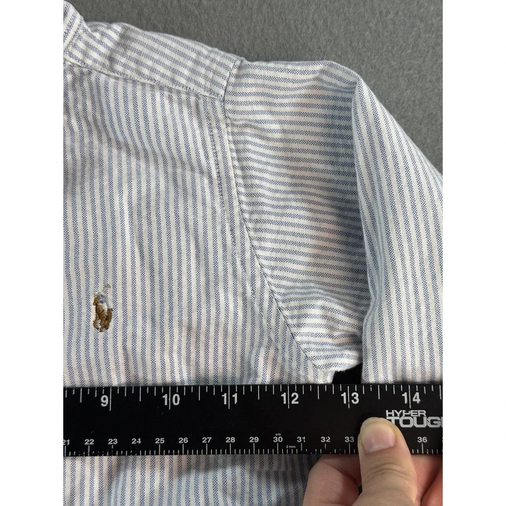 Ralph Lauren Shirt Boys 4T Blue Stripe Long Sleeve Button Down Cotton Casual
